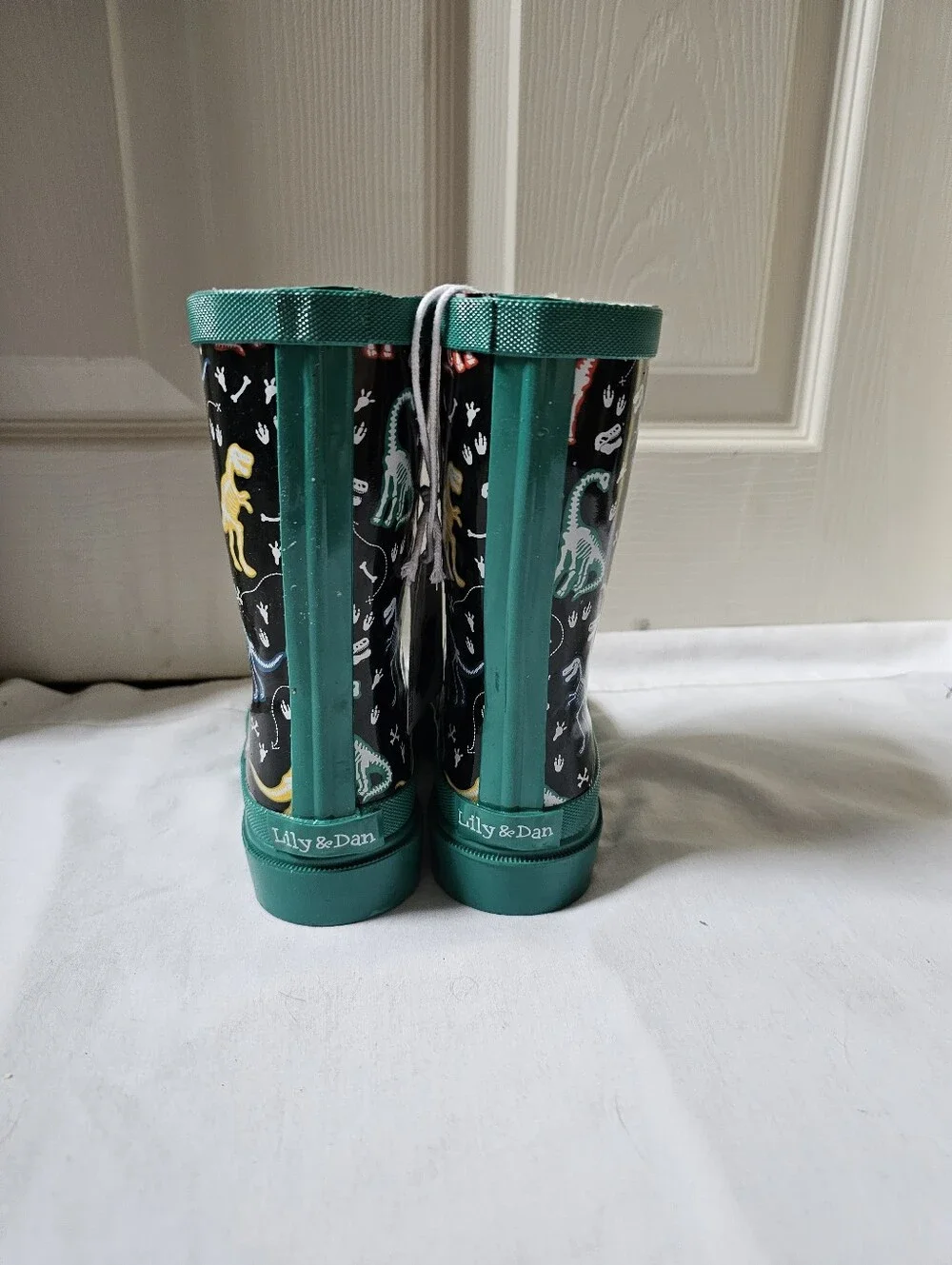 Lily & Dan Boys Dinosaur Rain Boots Size 11/12 NWT